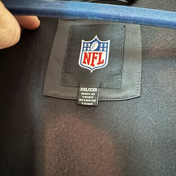 NFL Carolina Panthers Track Style Jacket Black white stripes - Picture 6 of 6